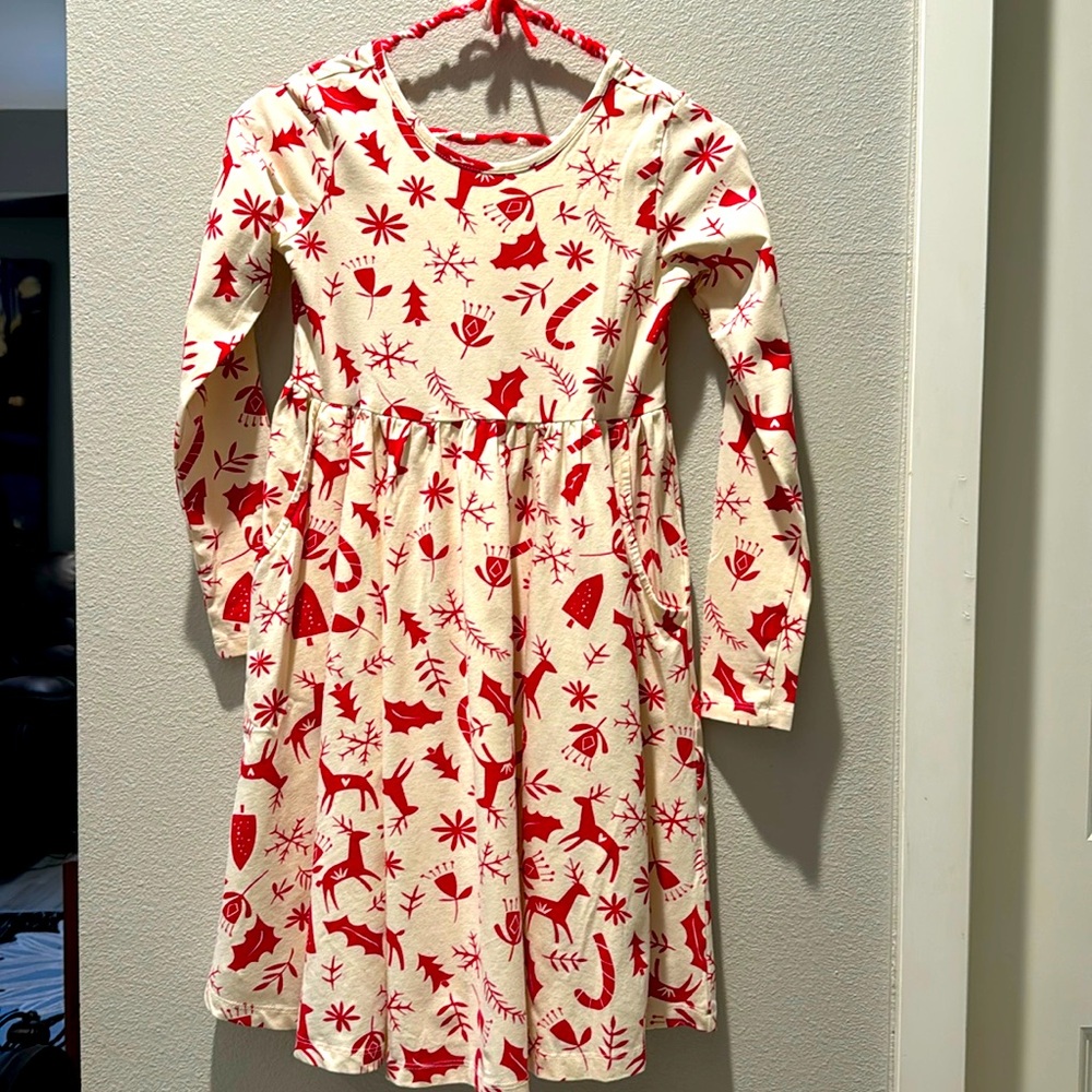 Adorable Hanna Anderson Cotton Christmas dress Size 10
